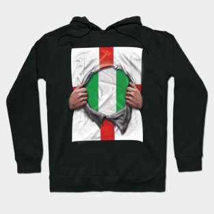 Nigeria Flag English Flag Ripped - Gift for Nigerian From Nigeria Hoodie